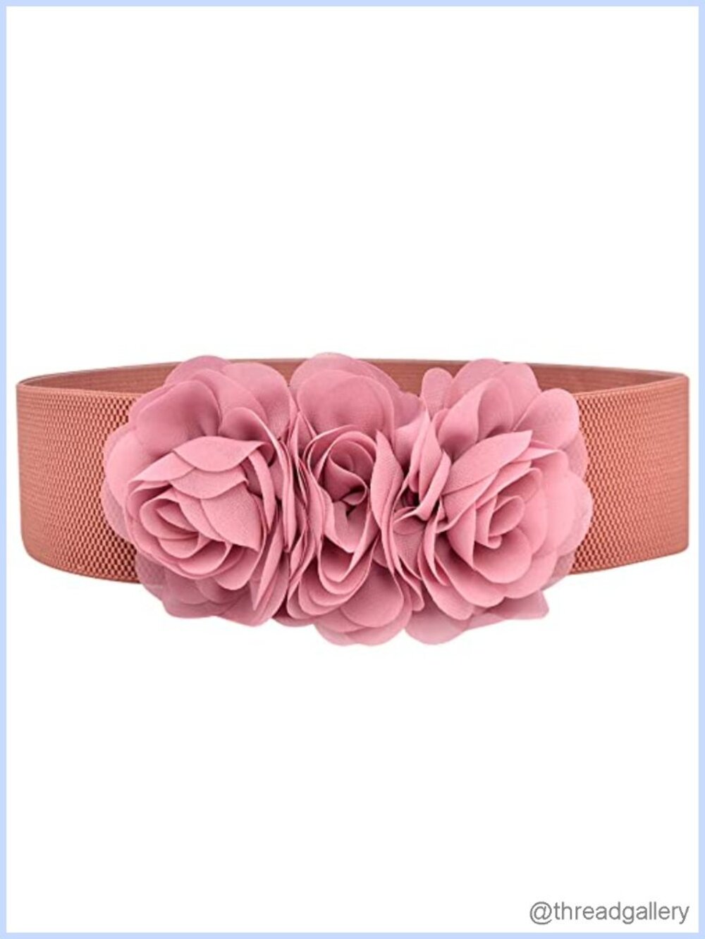 Women's Three-Flower Elastic Wide Waist Belt Corset Dress Plus Size